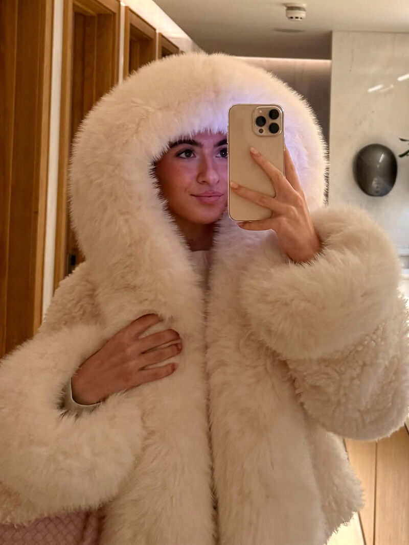 FluffyWarm Oversized Faux Fur Hooded Coat – Women’s Winter Jacket