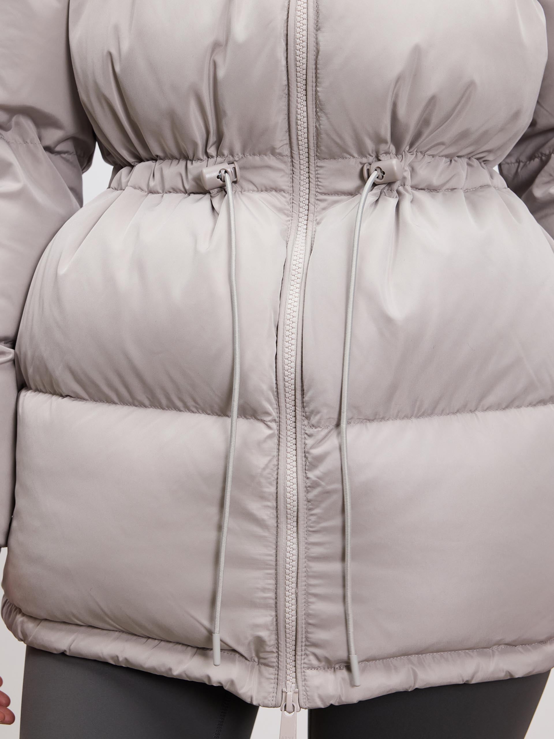 Women’s Fitted Puffer Jacket – Warm Hooded Winter Coat