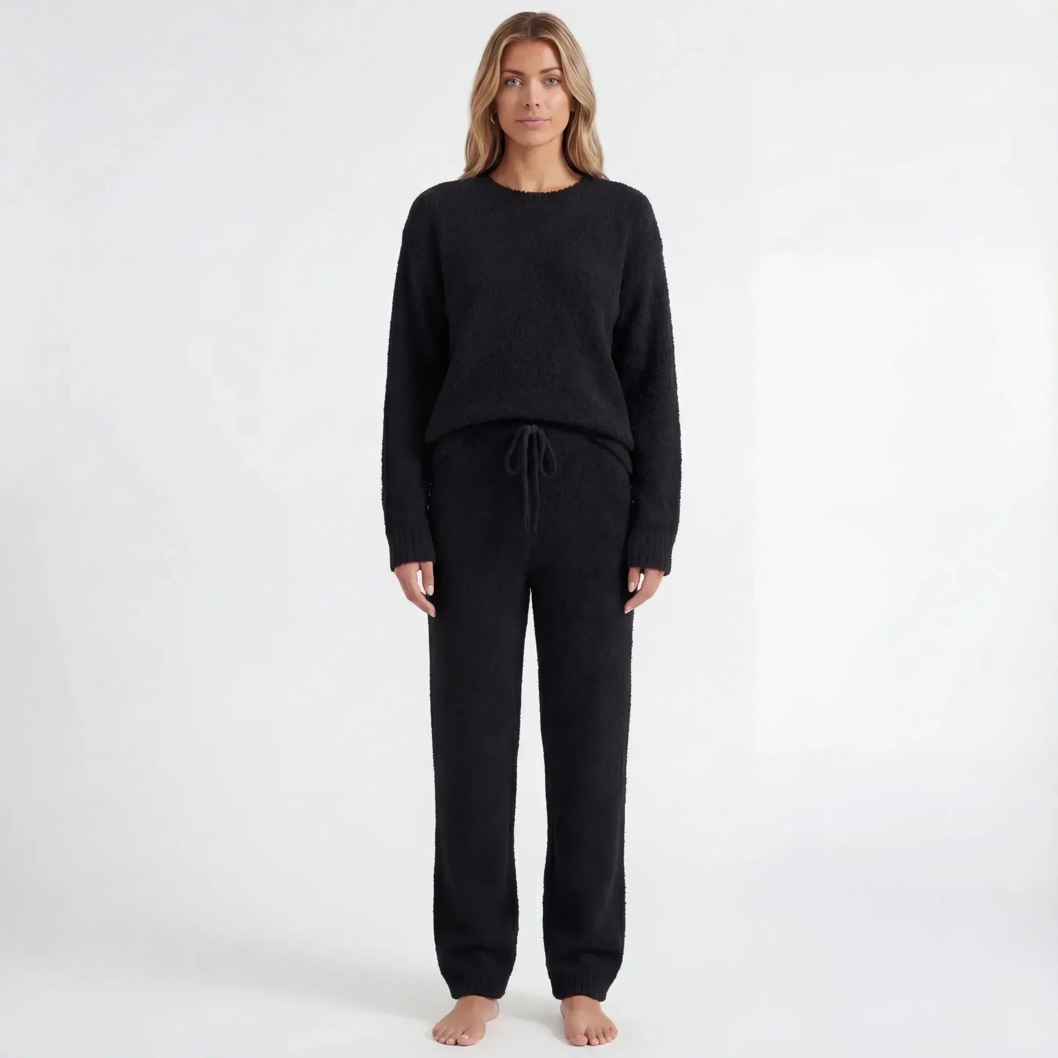 Women’s Soft Knit Loungewear Set – Jumper & Drawstring Trousers