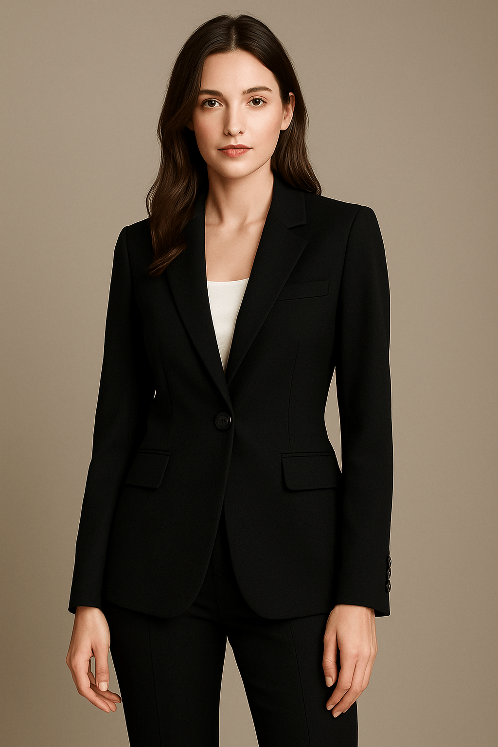 Women’s Tailored Blazer – Elegant Single-Breasted Jacket