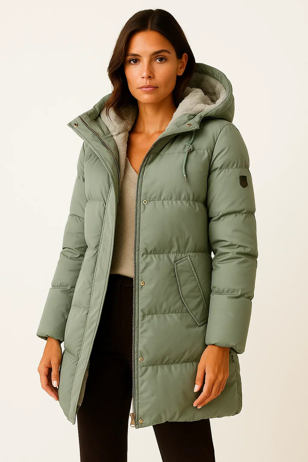 Women's Long Puffer Coat – Ultra-Warm Winter Jacket with Hood