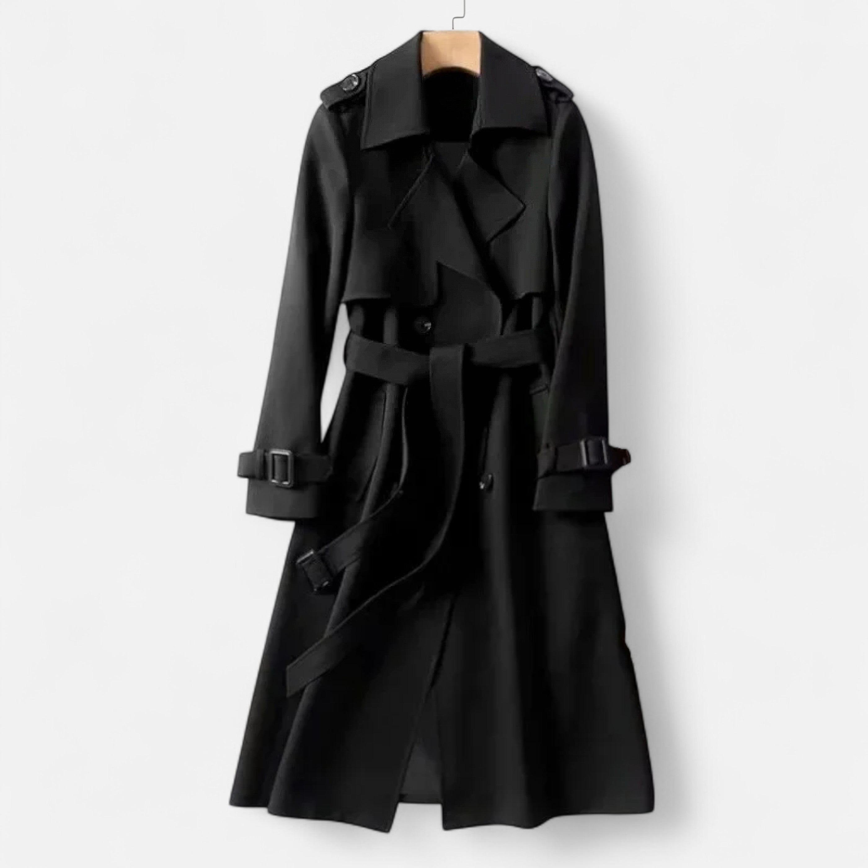 Premium Long Trench Coat – Women’s Classic Tailored Elegance