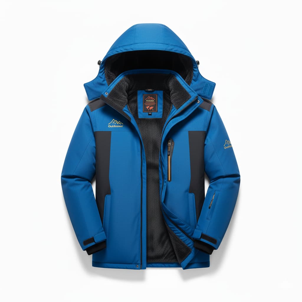 Men’s Outdoor Thermal Softshell Jacket – Waterproof, Windproof & Fleece-Lined