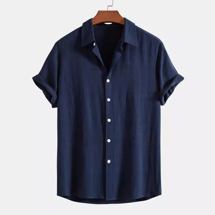 Men's Stylish Button-Up Shirt and Comfortable Pant Set