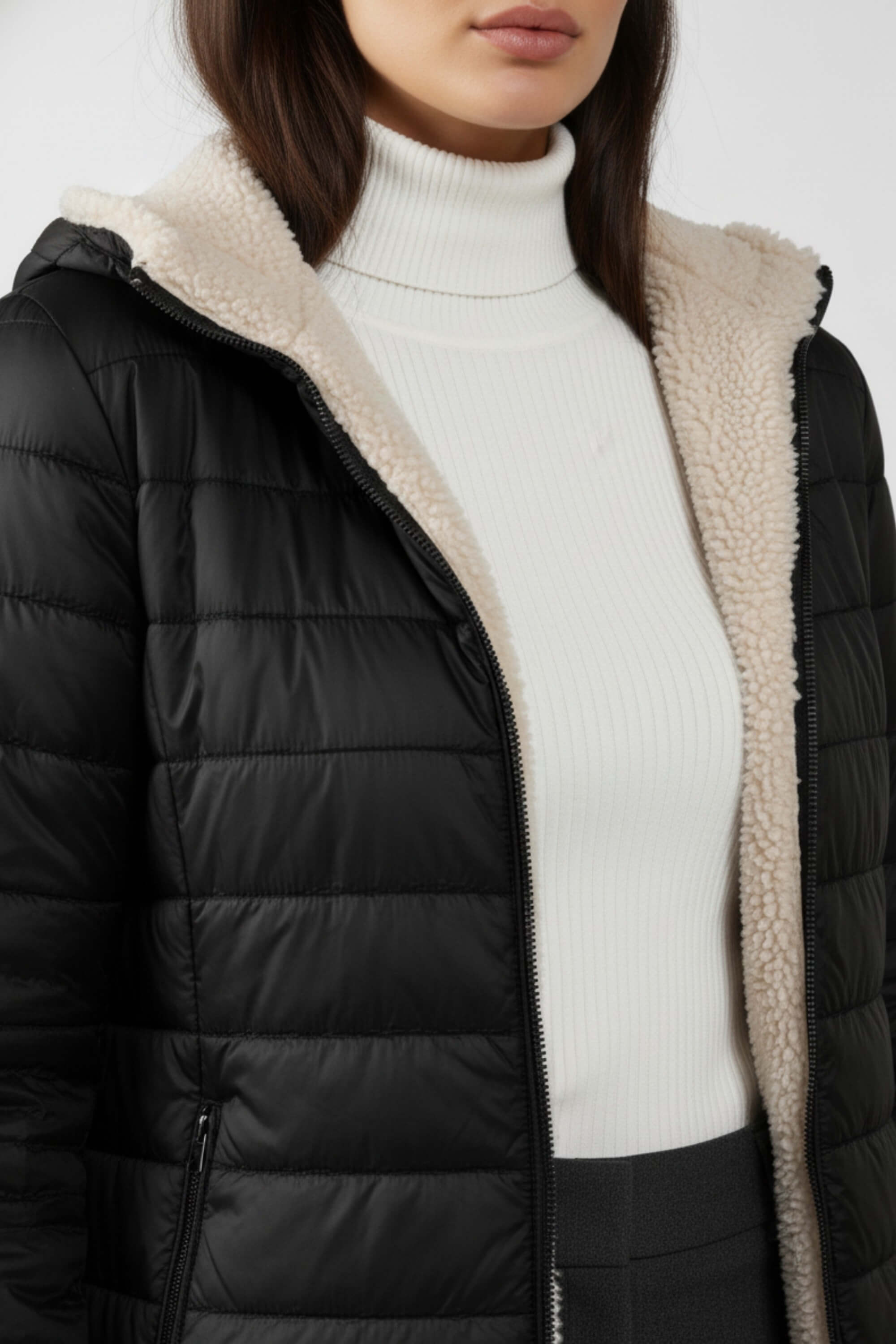 Long Puffer Coat with Soft Fleece Lining – Warm, Lightweight & Weather-Ready