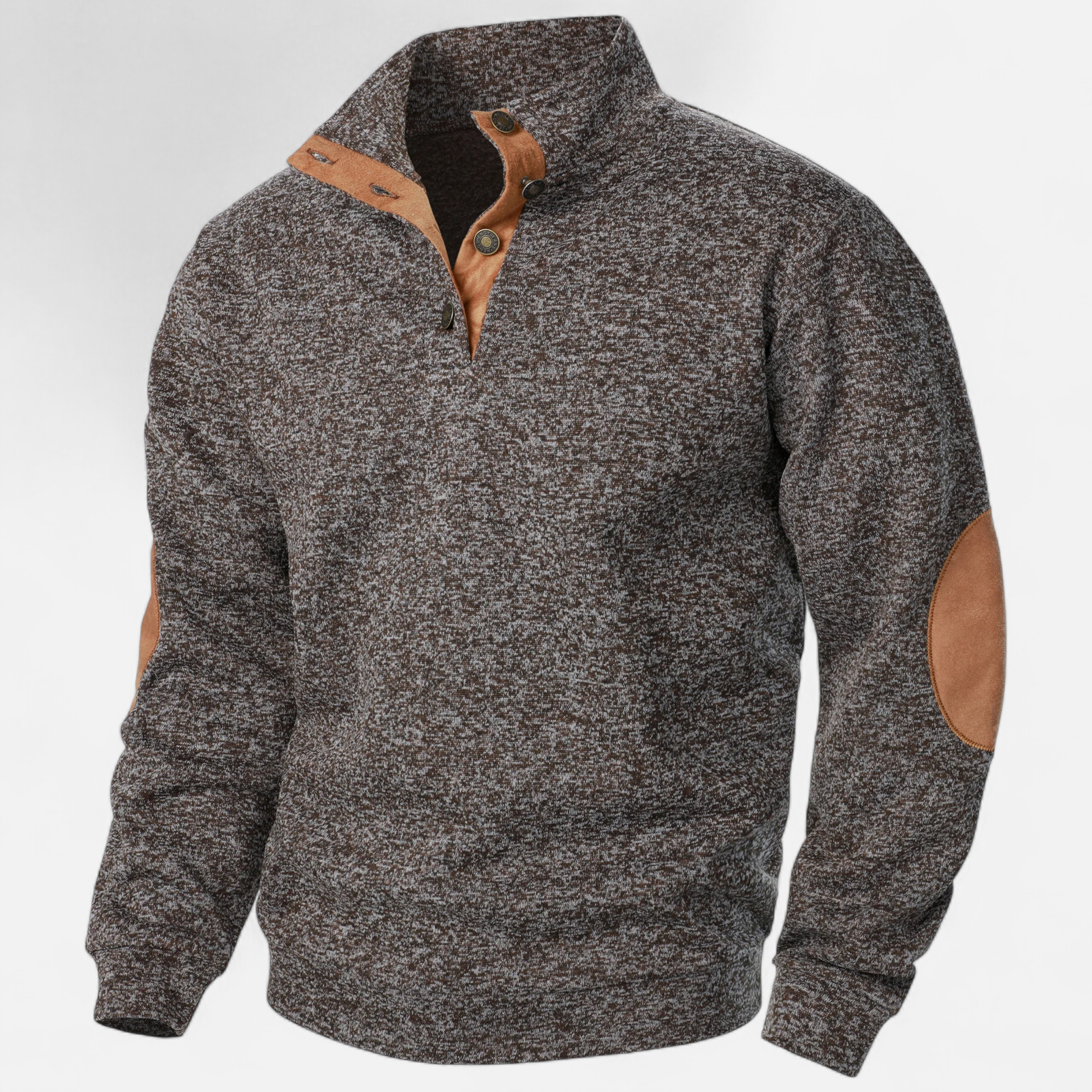 Heritage Quarter-Button Knit Sweater – Warm Rustic Style