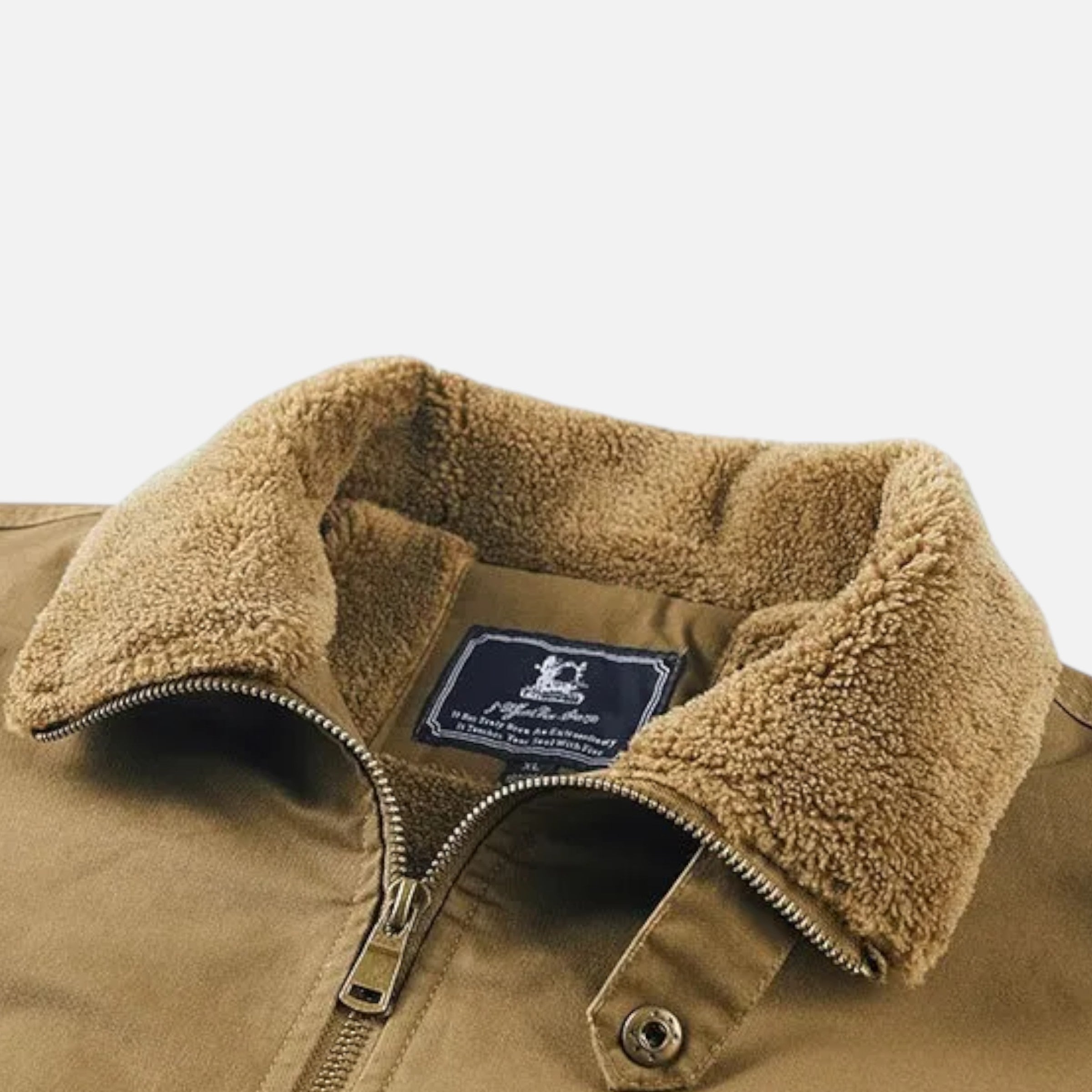 Men’s Heavy Fleece-Lined Bomber Jacket – Winter Warmth & Utility Style