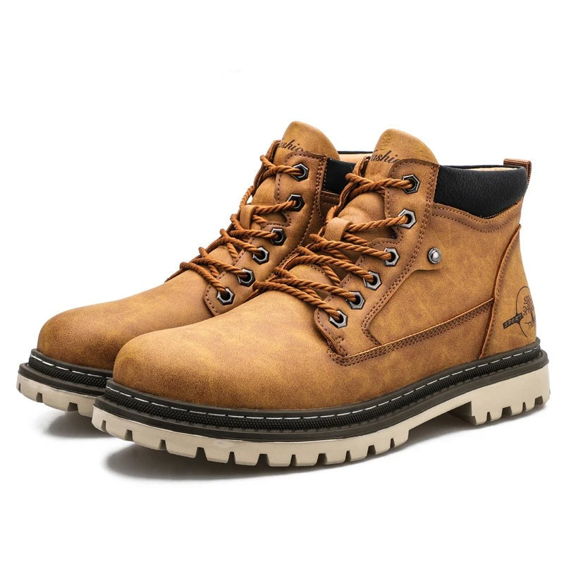 Rugged Outdoor Leather Boots – Durable Men’s Work & Casual Ankle Boots