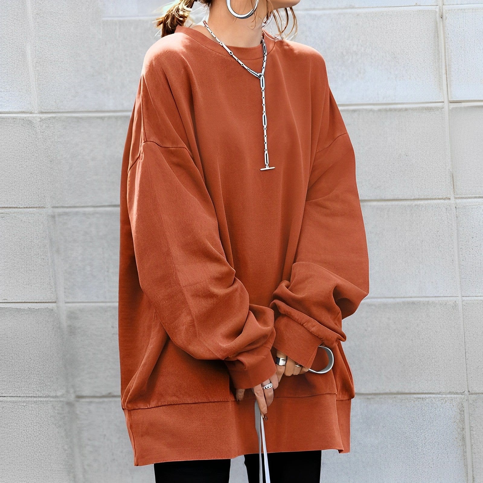 Ultra-Soft Oversized Crewneck Sweatshirt – Relaxed Streetwear Fit
