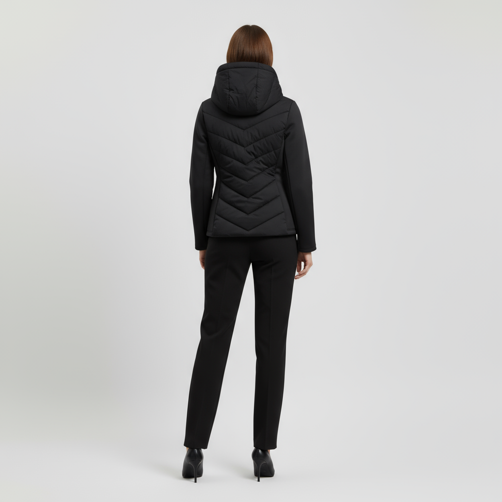 Women’s Quilted Hooded Jacket – Lightweight & Fitted Design