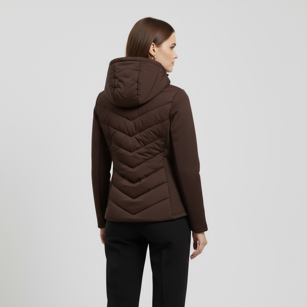 Women’s Quilted Hooded Jacket – Lightweight & Fitted Design