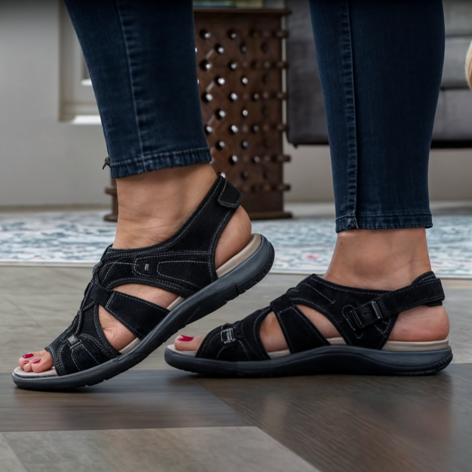 ComfortStep Women’s Orthopedic Walking Sandals – Adjustable & Lightweight