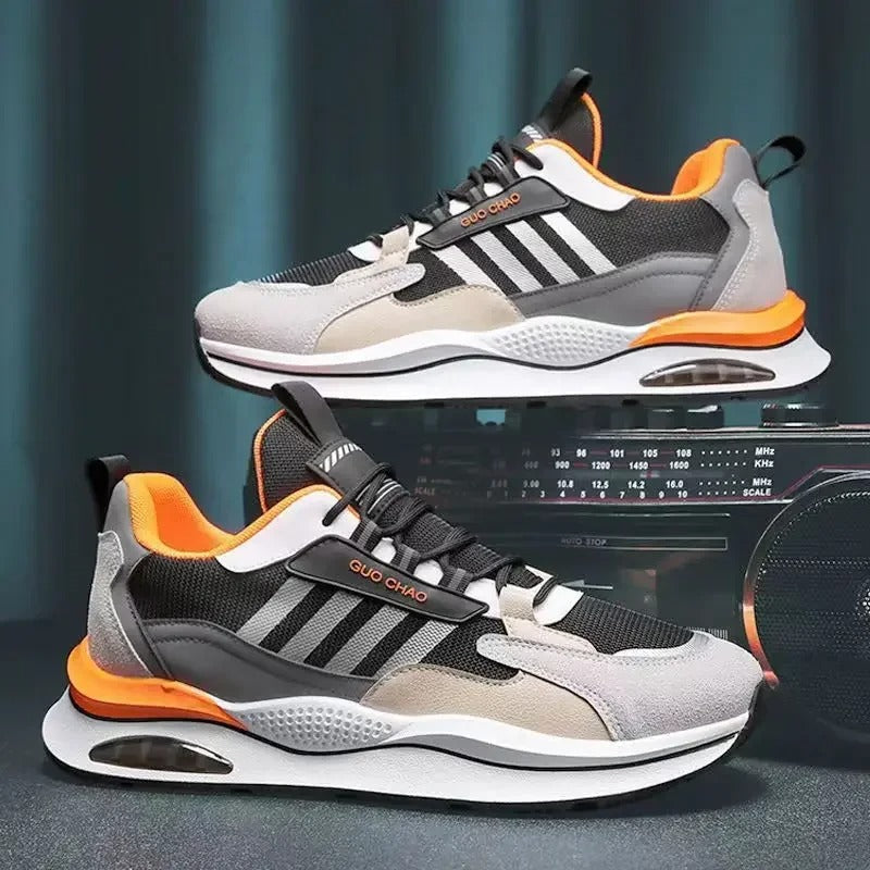 Men’s AirFlex Retro Sneakers – Breathable Cushion & Athletic Style