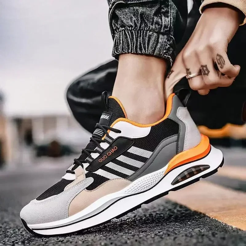 Men’s AirFlex Retro Sneakers – Breathable Cushion & Athletic Style
