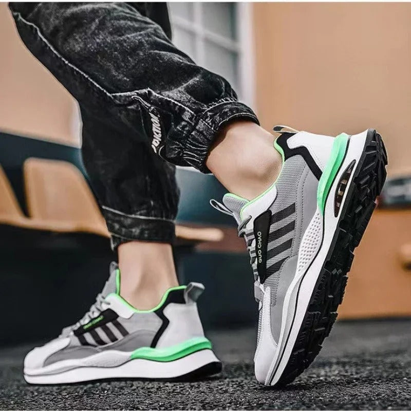 Men’s AirFlex Retro Sneakers – Breathable Cushion & Athletic Style