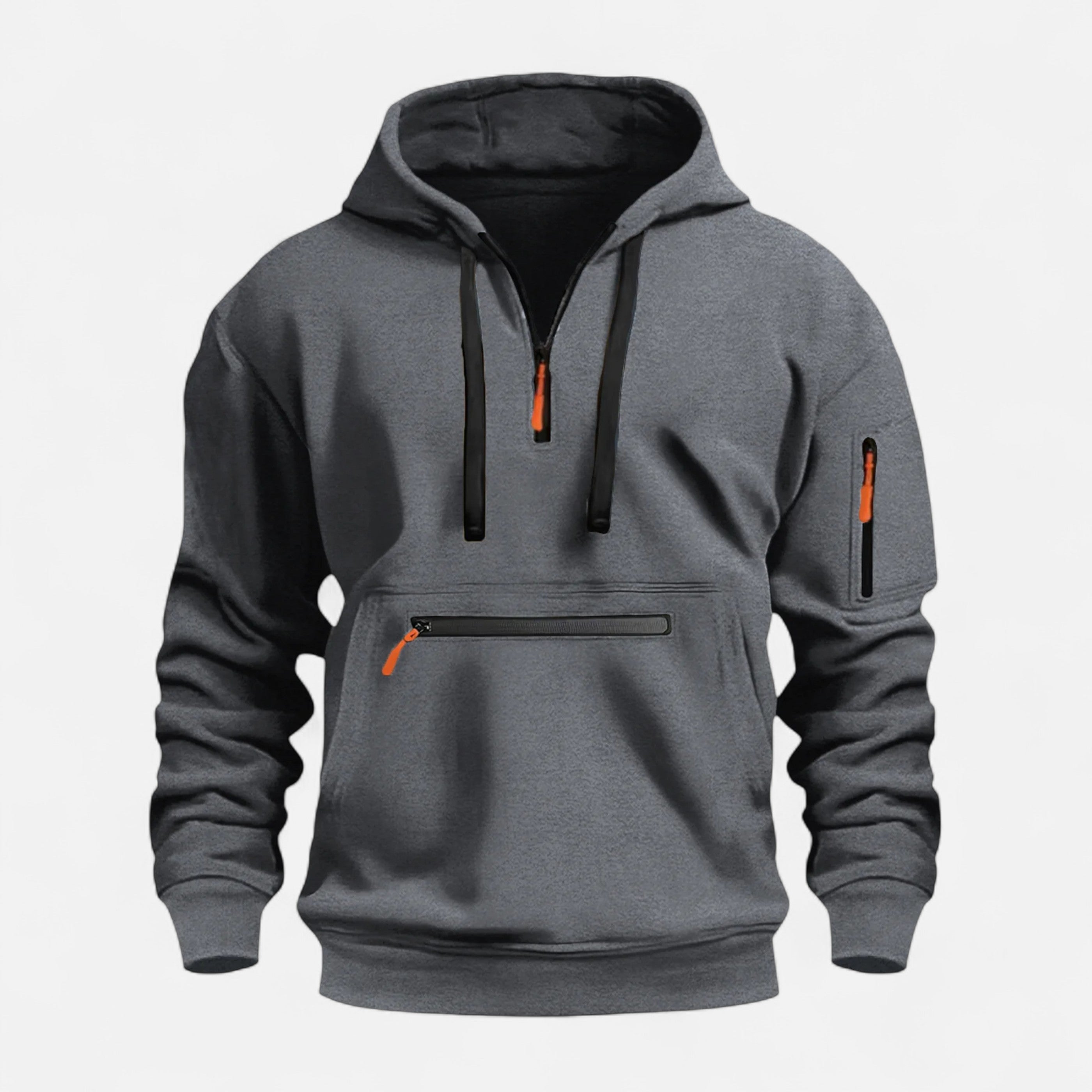 Tactical Utility Hoodie – Heavy-Duty Zip Pocket Pullover