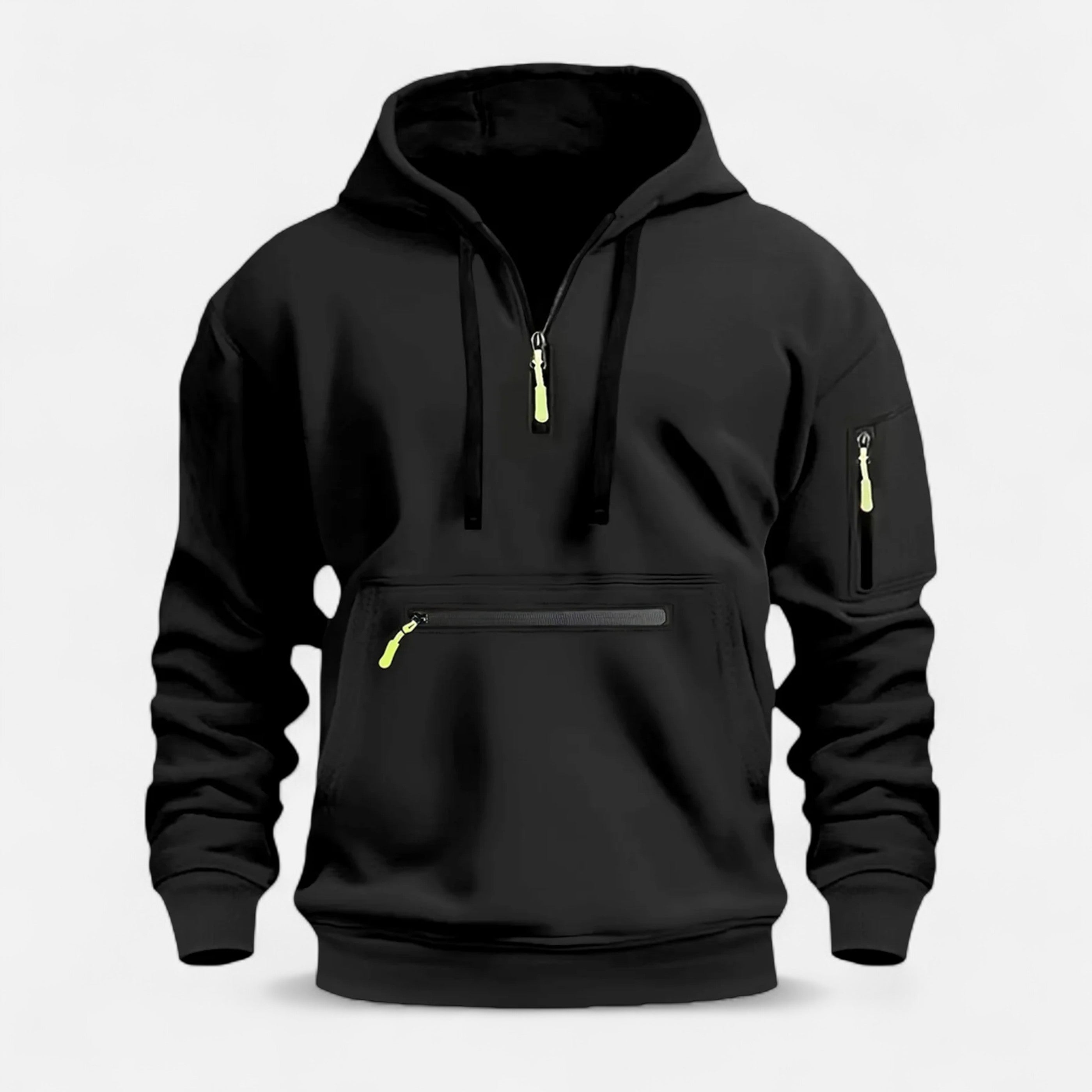 Tactical Utility Hoodie – Heavy-Duty Zip Pocket Pullover