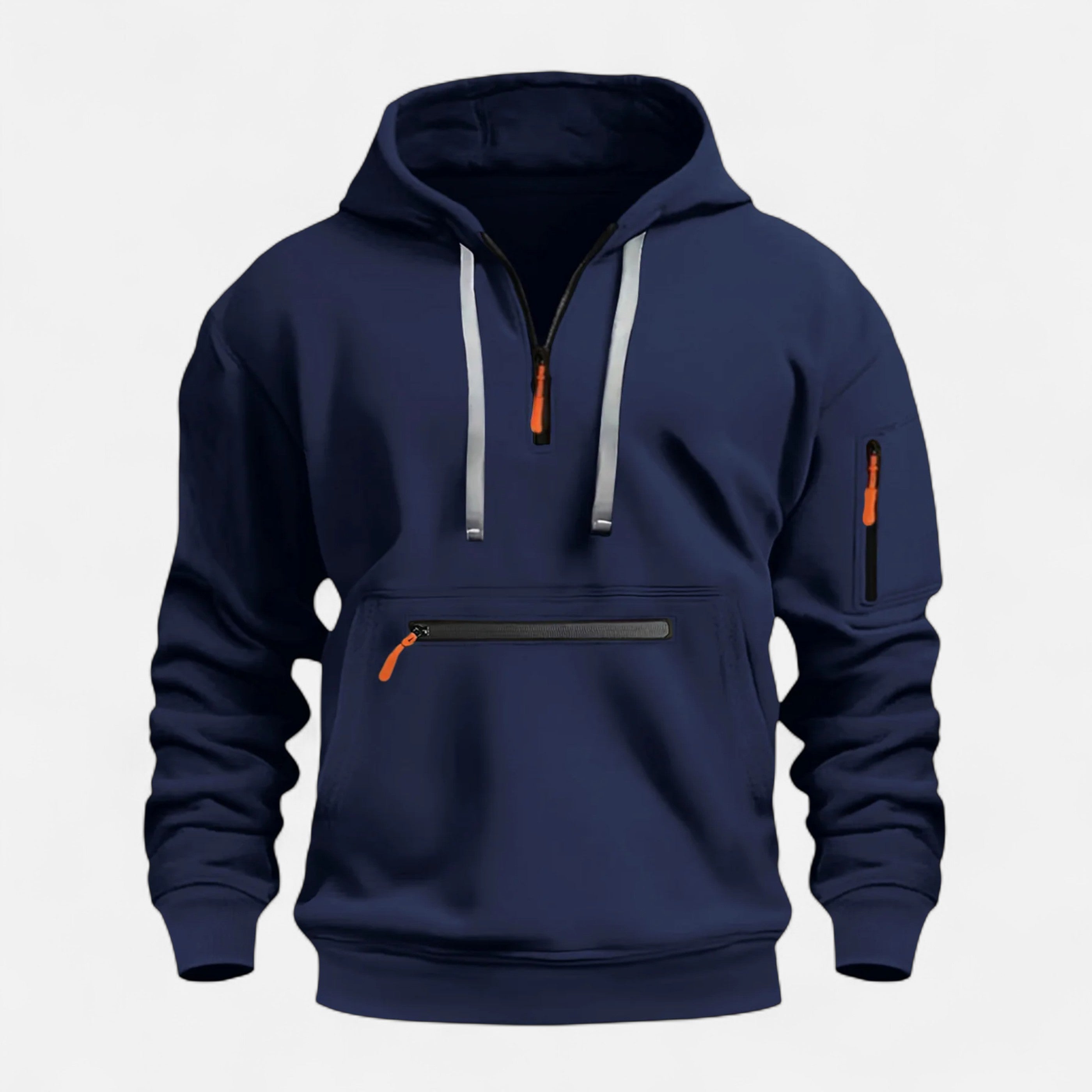 Tactical Utility Hoodie – Heavy-Duty Zip Pocket Pullover