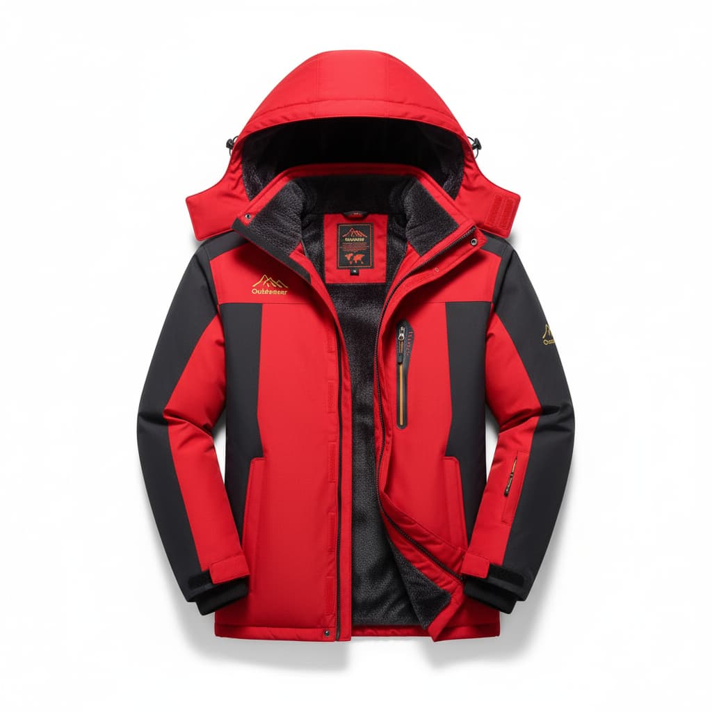 Men’s Outdoor Thermal Softshell Jacket – Waterproof, Windproof & Fleece-Lined